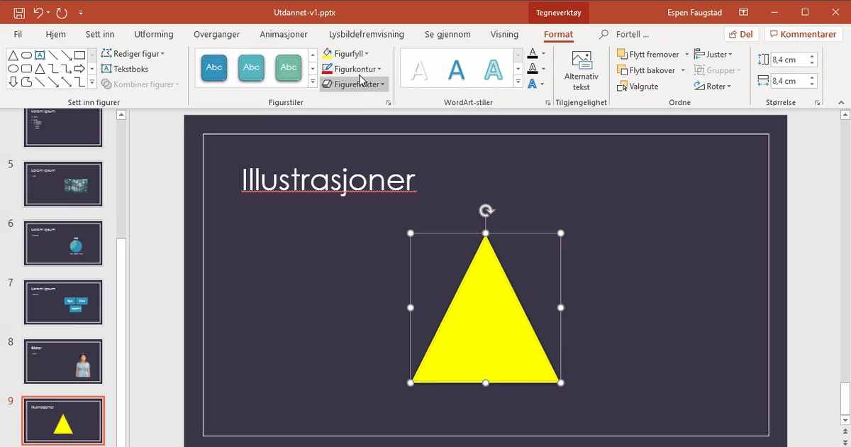 Slik setter du inn figurer i PowerPoint | Utdannet.no