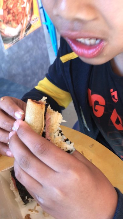 Quickly - Spam and lumpia musubi....unauthorized combo hack. - Coffee & Tea Near Me - Foster City, California