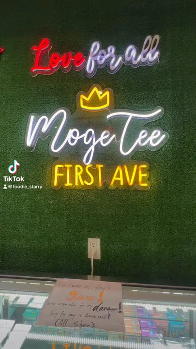 Möge Tee -first ave - @foodie_starry   Mochi Matcha  Coconut Red Bean  Black Grape Tea with Cheese Foam  Avocado Yogurt Tea - Bubble Tea Near Me - New York, New York