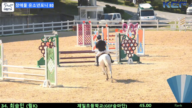 최승민 (탱고) — 제42회 대통령기 전국승마대회 (생활체육, 유소년) · 장애물 80cm