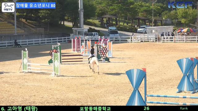 고아영 (케이원) — 제42회 대통령기 전국승마대회 (생활체육, 유소년) · 장애물 80cm