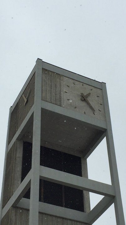 The Evergreen State College - The Snowy Day at the Clock Tower at TESC. - Colleges & Universities Near Me - Olympia, Washington