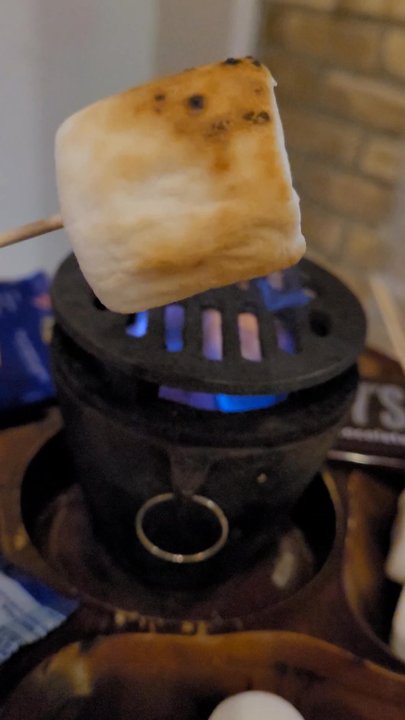 Halcyon - S'mores in action - Coffee & Tea Near Me - Austin, Texas