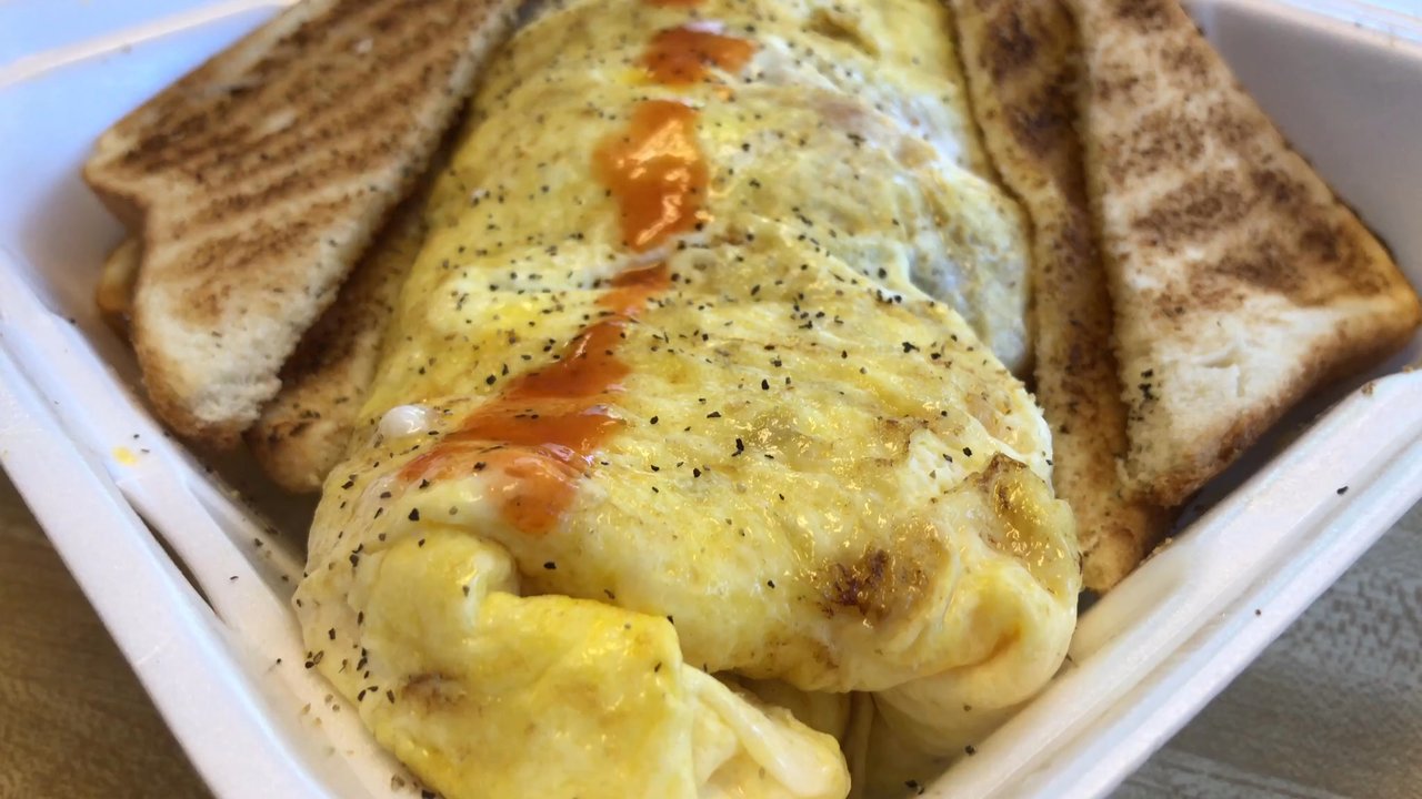 Olean's Cafe - The Ammi Omelette - unctuous, I tell you.  Unctuous.  This, taken during an exceedingly rare no-line time just before 9am on a Wednesday. - Breakfast & Brunch Near Me - Tallahassee, Florida
