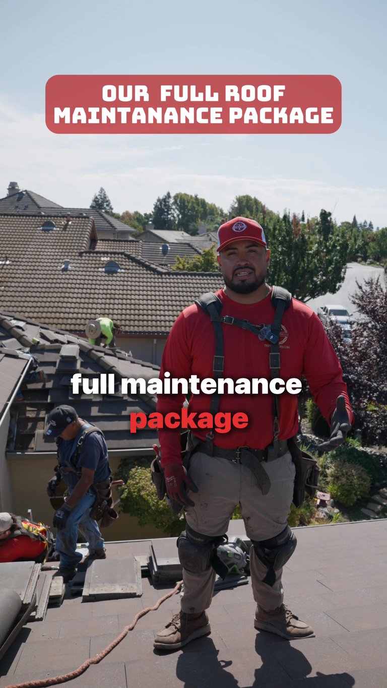 Rogelio explains the full roof maintenance package.