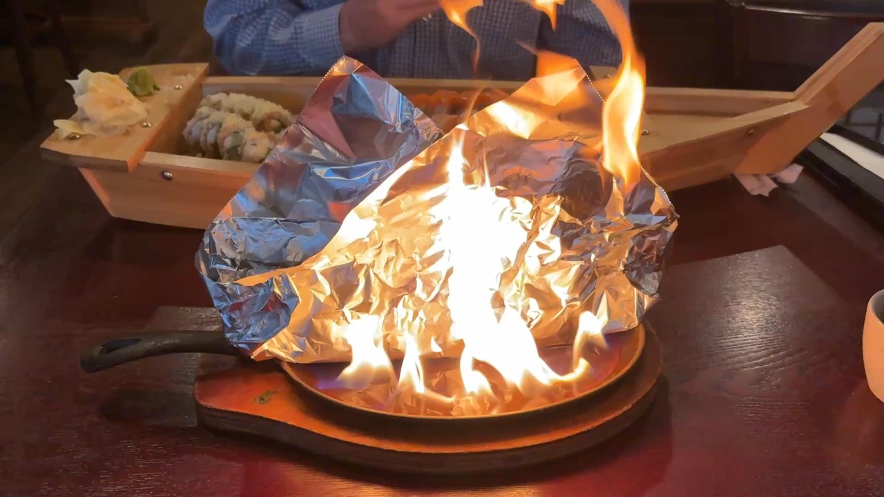 Sushi Time - Fire Fire Roll, gotta let fire die down first - Sushi Bars Near Me - Seaside, California