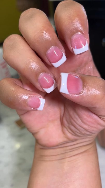 Nails & Spa - Nails By KEN!! Love love love my shorties!! He was very gentle with the drill and quick. I love my shape and the hand painted French tip! - Nail Salons Near Me - Redding, California
