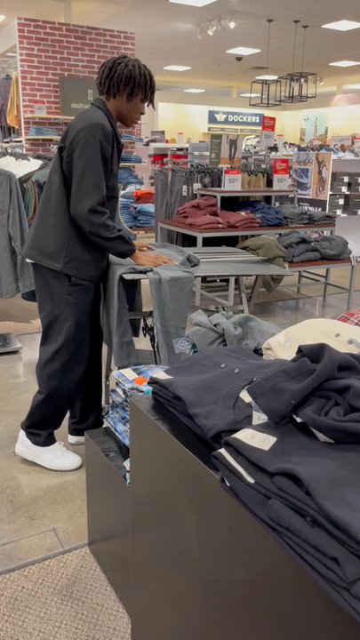 JCPenney - Folding board contraption in action - Department Stores Near Me - Redlands, California