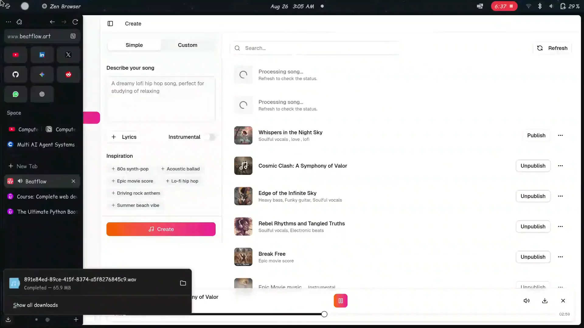 Beatflow | AI Music Generator image 1