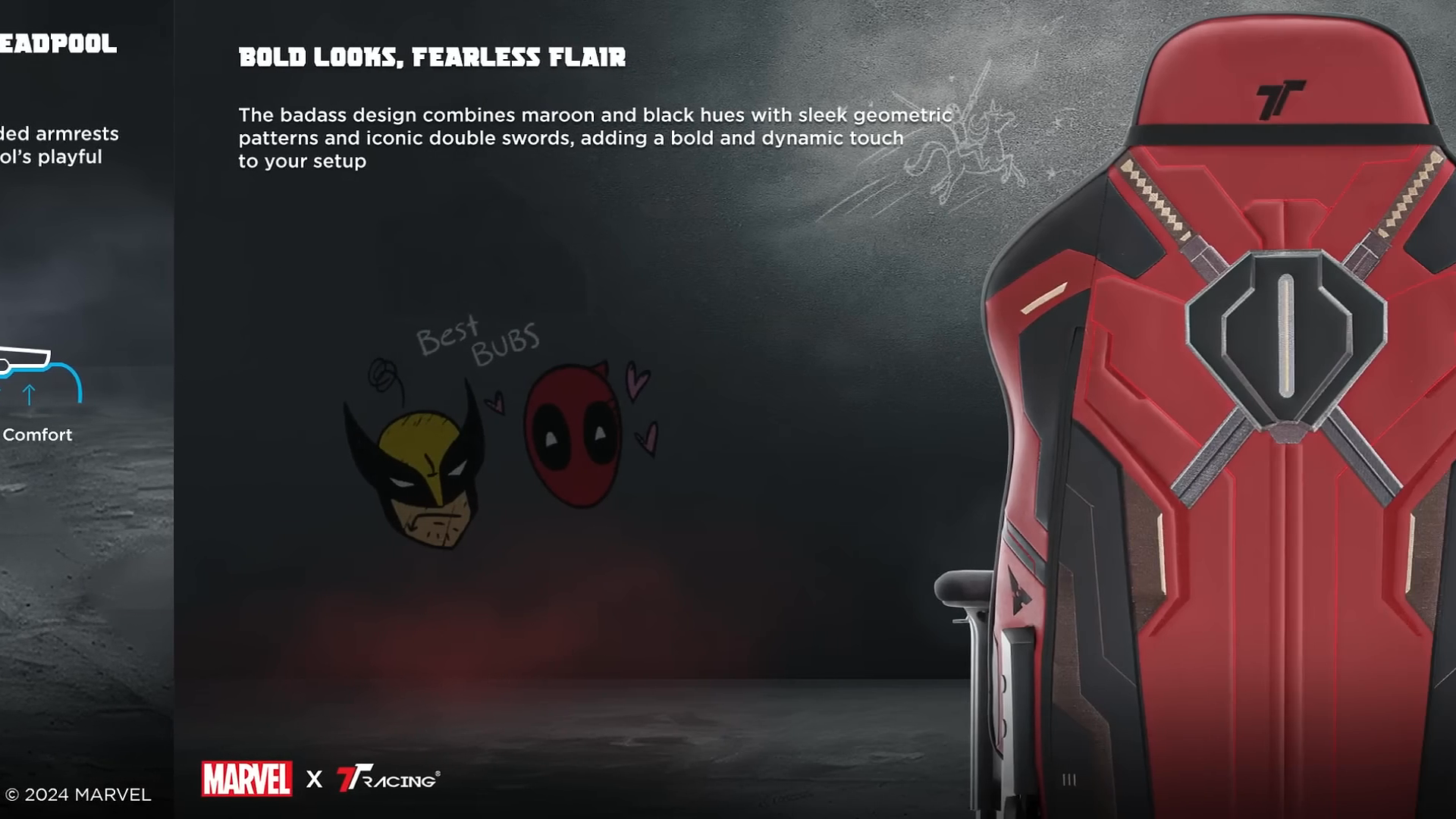 TTRacing Swift X Pro Gaming Chair - Deadpool Edition