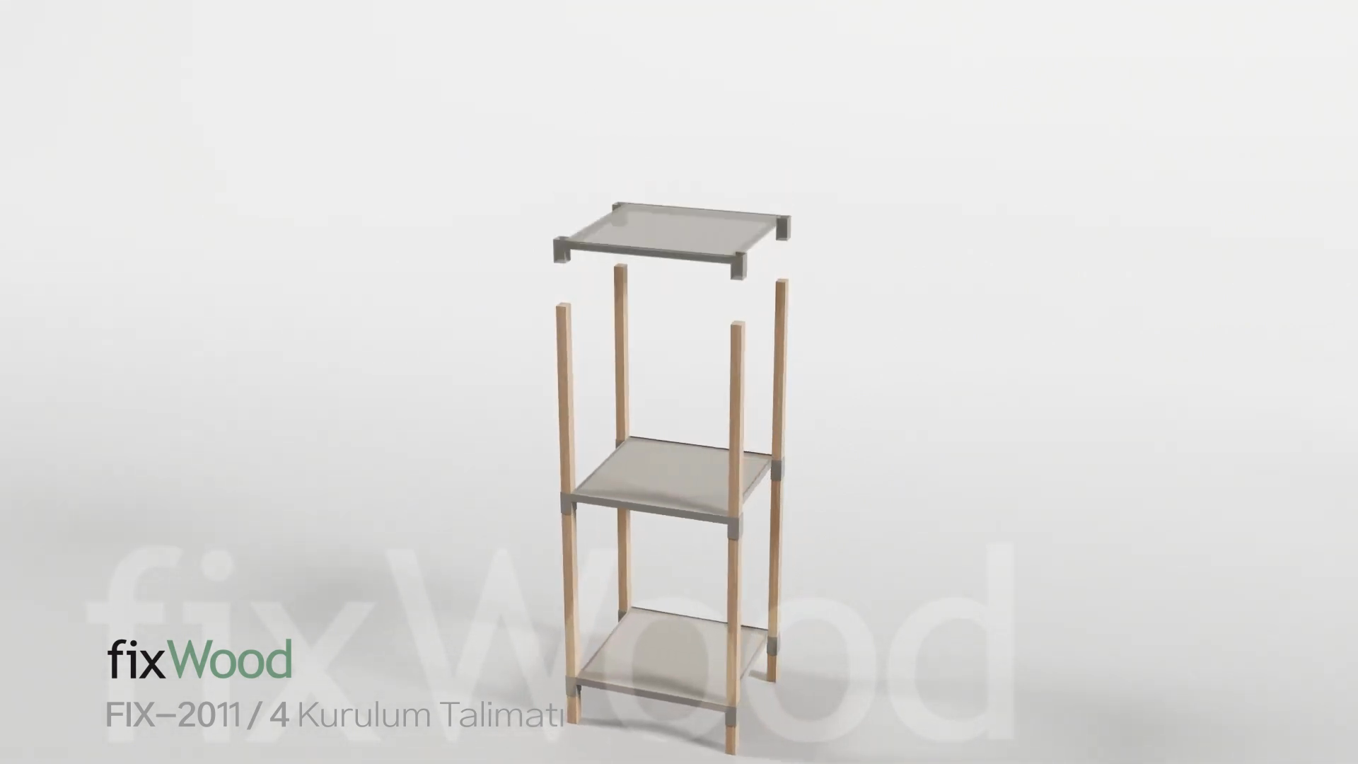 fixWood Mira Multifunction 4 Layer Plastic Shelf