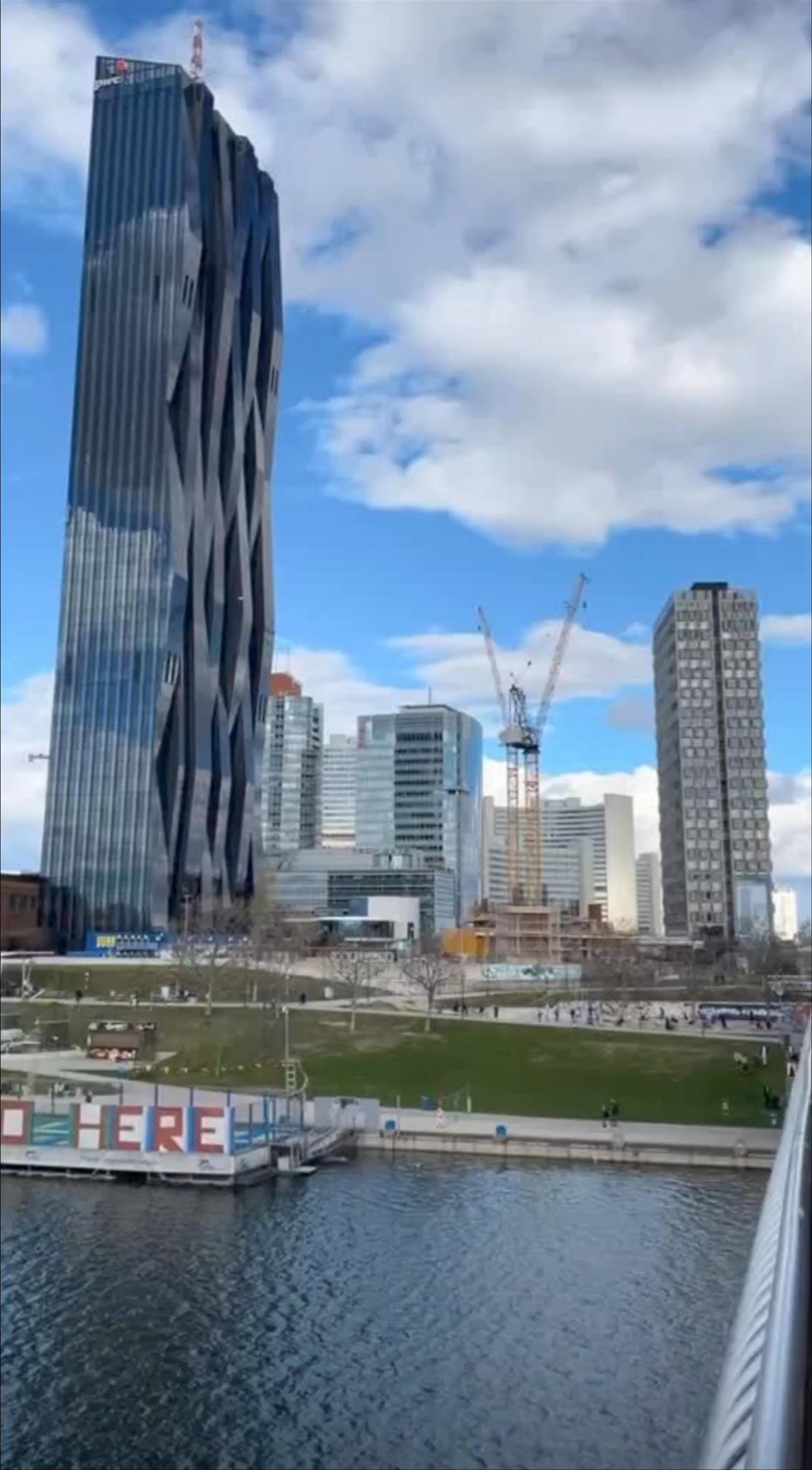 Reichsbrücke and Donau City Skyline in Vienna