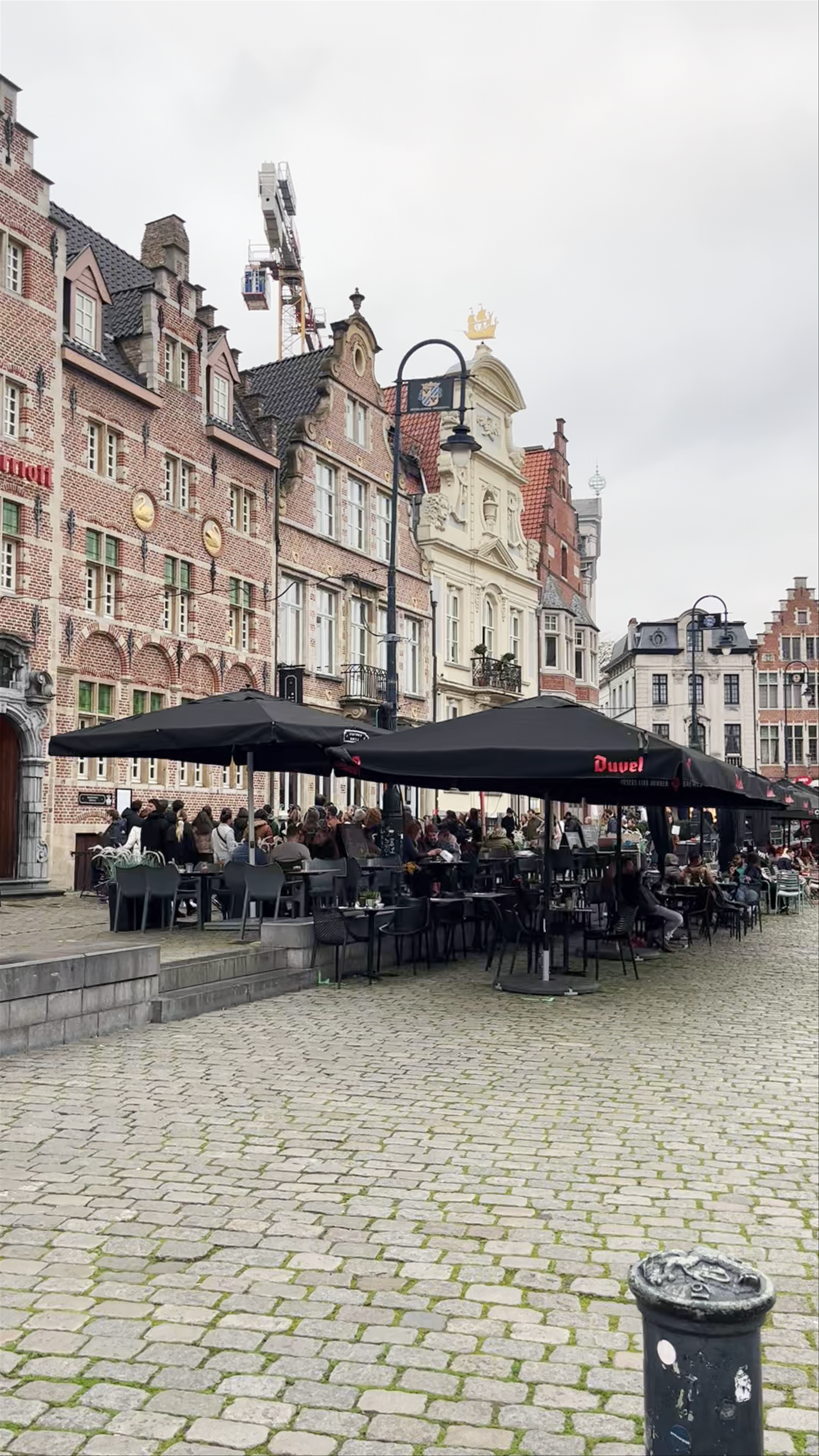 Scenic Canal and Historic Promenade in Ghent, Belgium