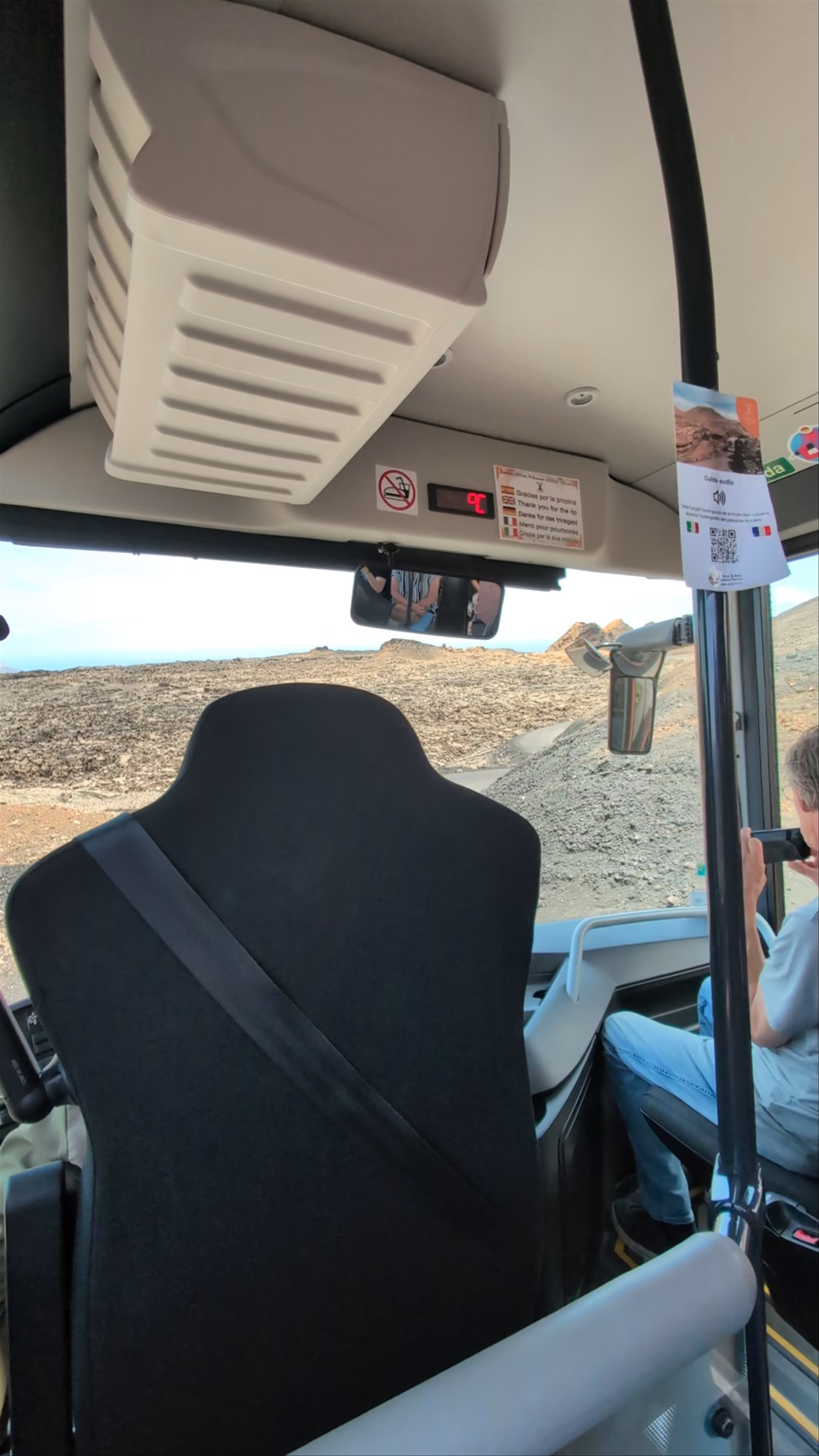 Timanfaya National Park Volcano Tour from Inside a Tour Bus
