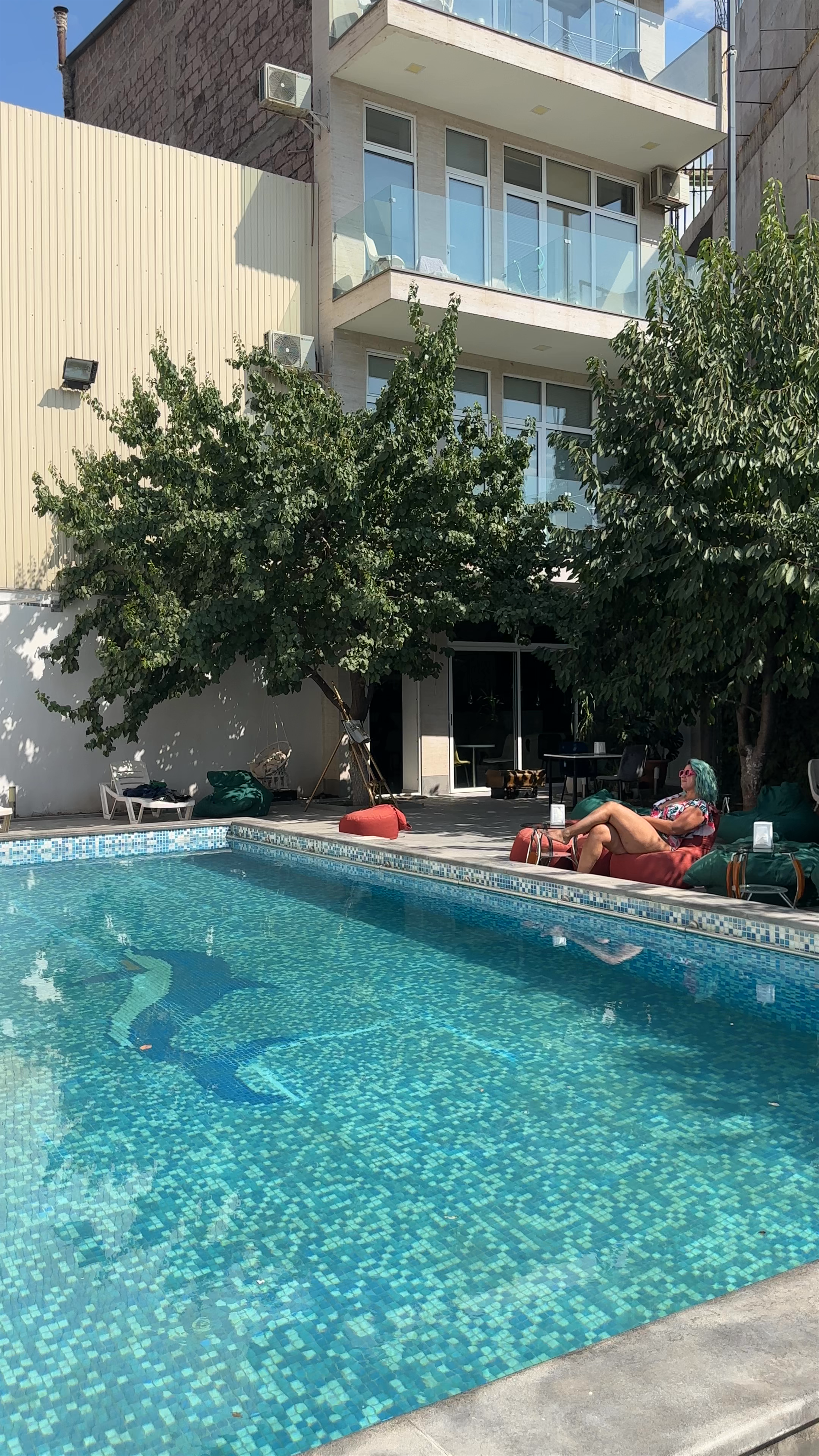 Sunny Poolside Relaxation in Yerevan