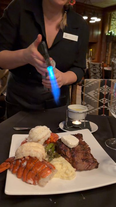 Char - Torching the truffle butter! - Steakhouses Near Me - Nisswa, Minnesota