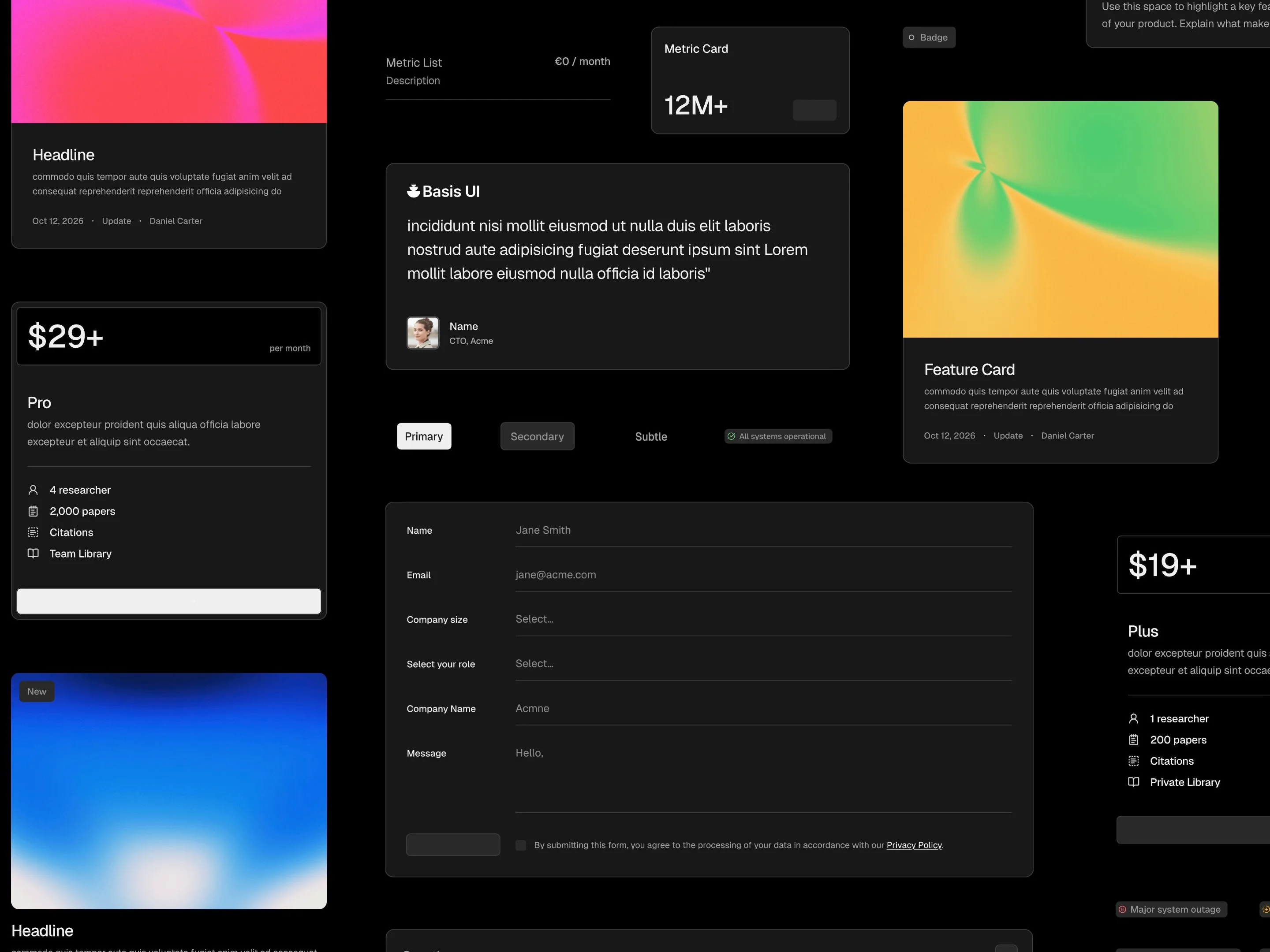 Basis® | UI Kit