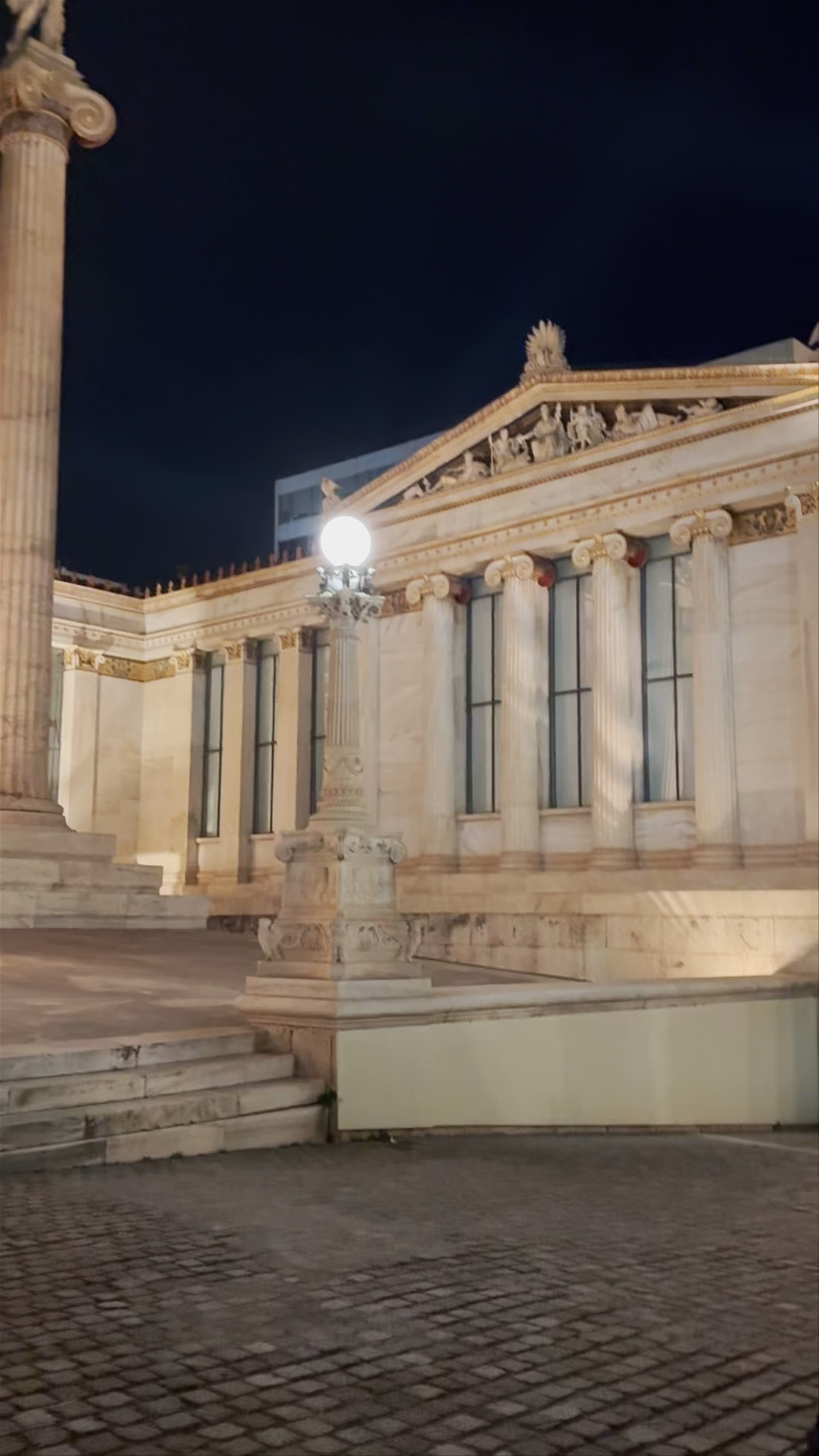 Nighttime Majesty at the Academy of Athens, Greece