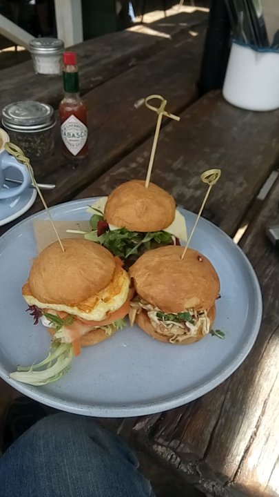 Shotgun Espresso - 3 different sliders burger - Coffee & Tea Near Me - Maleny, QLD