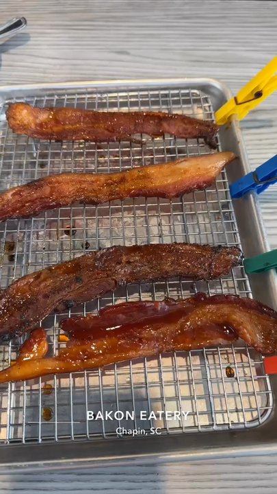Bakon Southern Eatery - Bacon flight up close - Breakfast & Brunch Near Me - Chapin, South Carolina