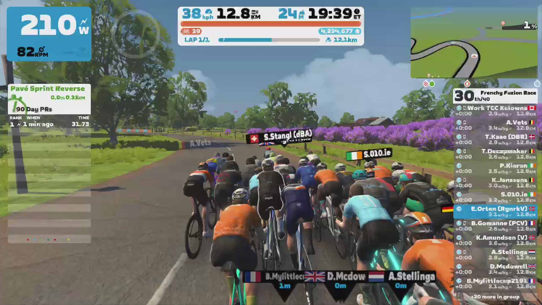Zwift - Race: Frenchy Fuzion Race (C) on R.G.V. in France