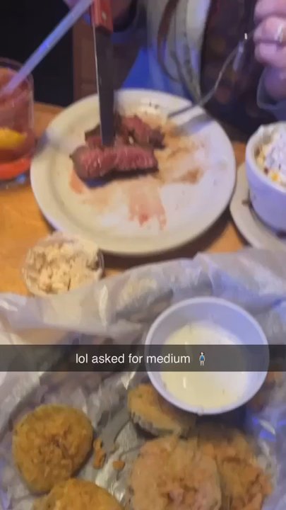 Texas Roadhouse - our medium steak after sending back the overcooked one we originally received. - Steakhouses Near Me - Eugene, Oregon