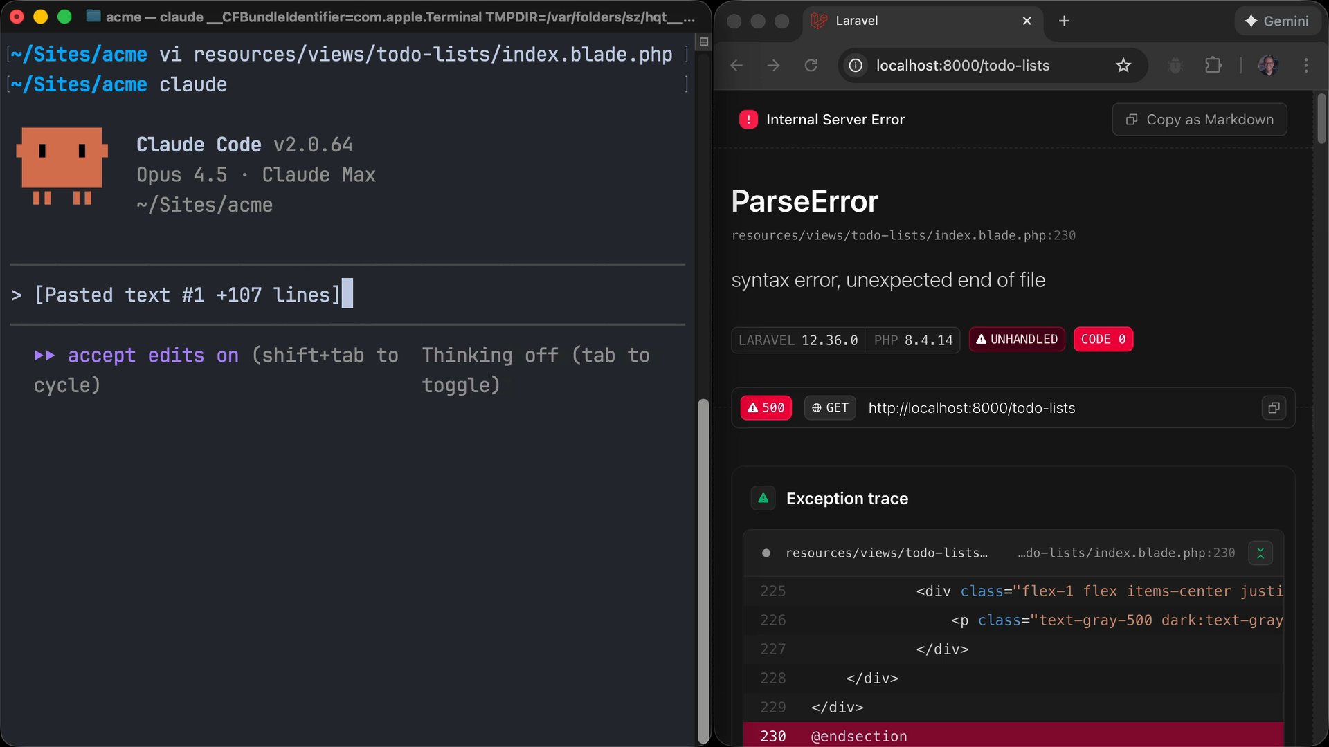 Debug and fix simple errors in Claude Code