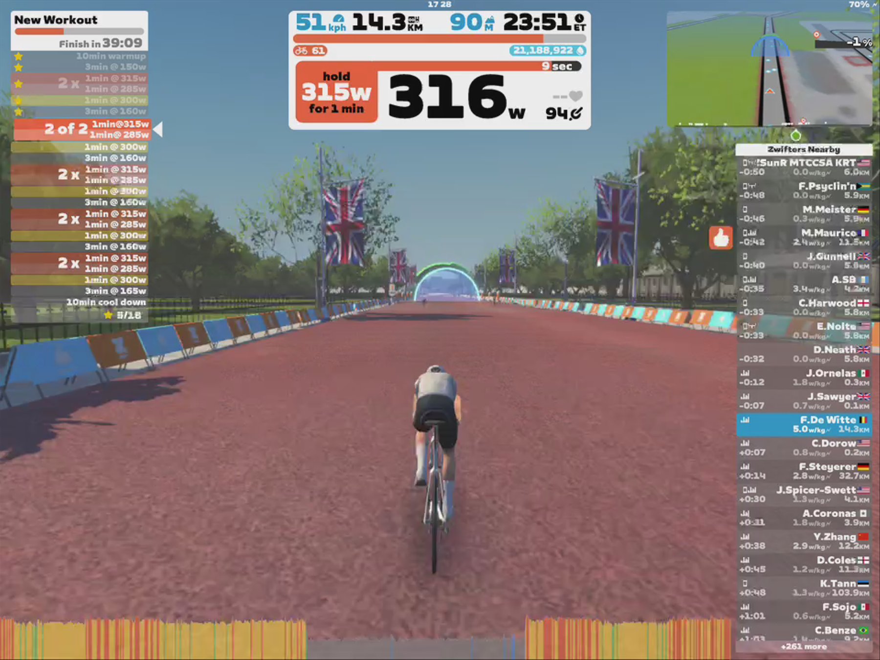 Zwift - New Workout in London