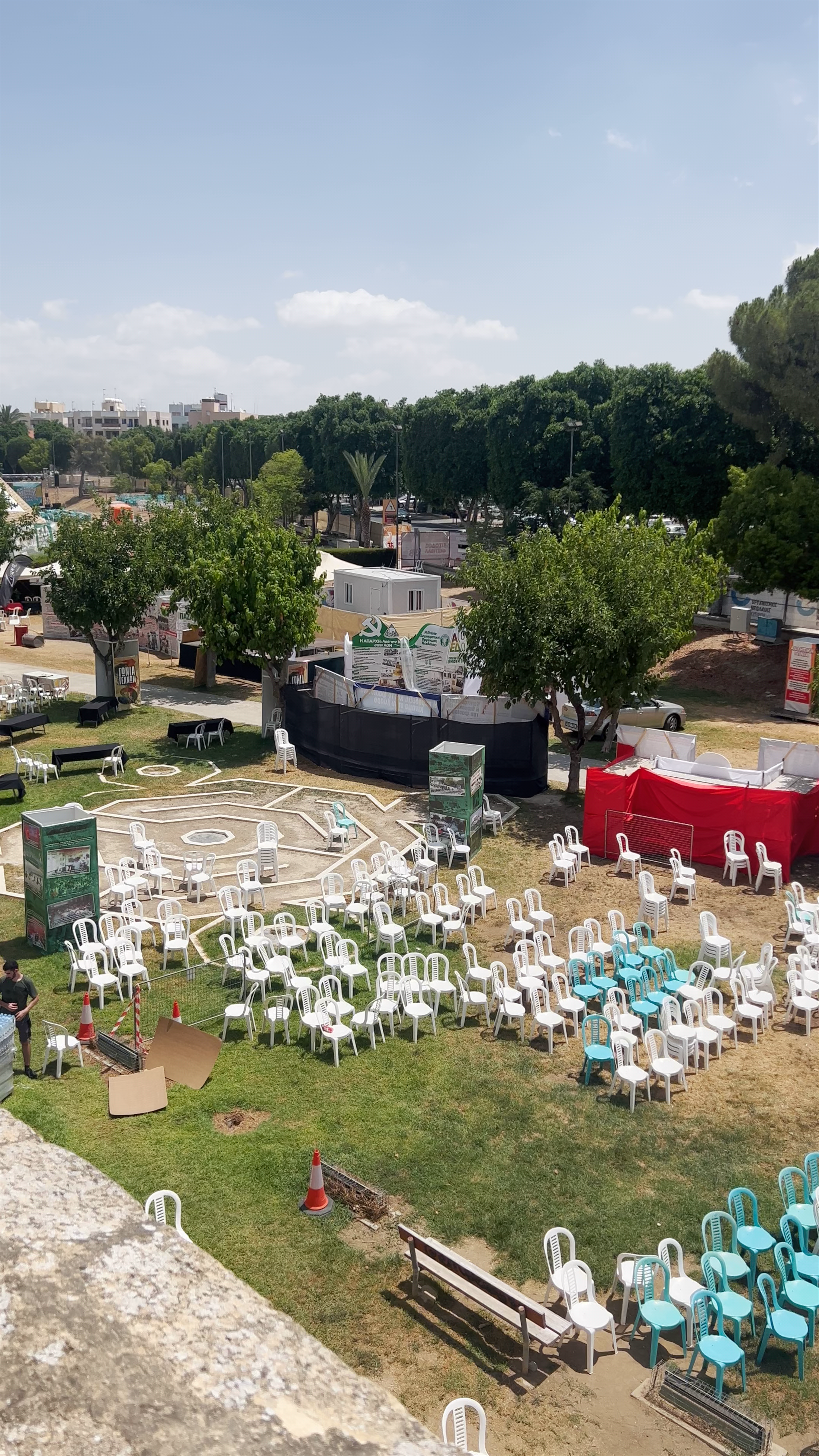 Summer Festival Setup at Nikiforou Foka Park, Nicosia