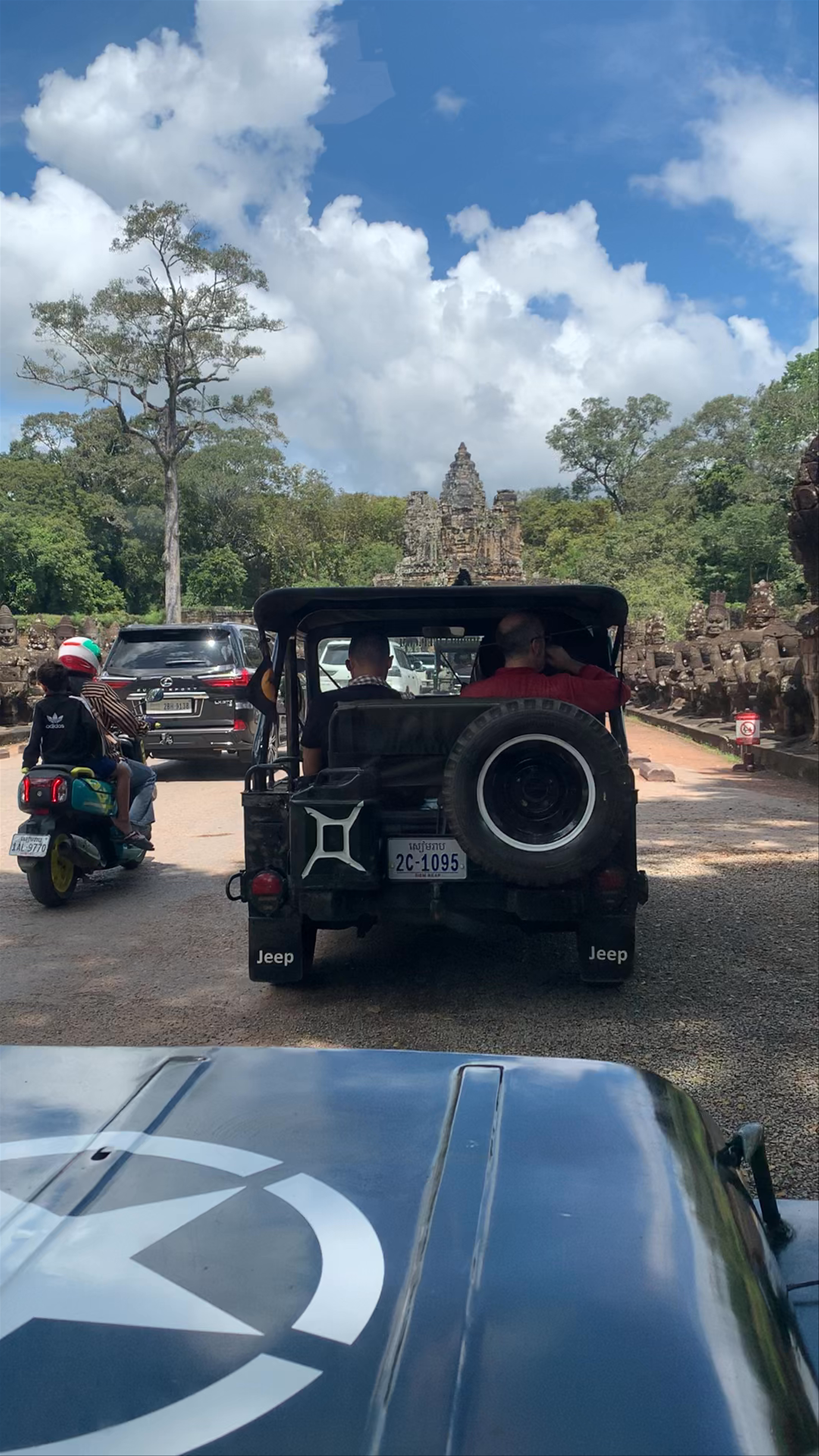 Jeep Journey to Angkor Thom Gateway, Siem Reap, Cambodia