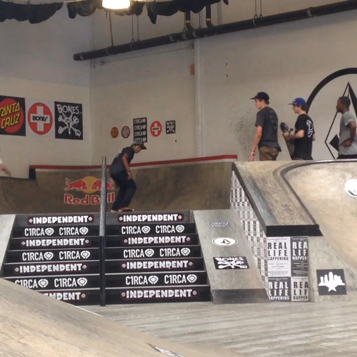 Volcom Skate Park - One of the Boarders team rider Vinnie Banh warming up at the Volcom skate park - Parks Near Me - Costa Mesa, California
