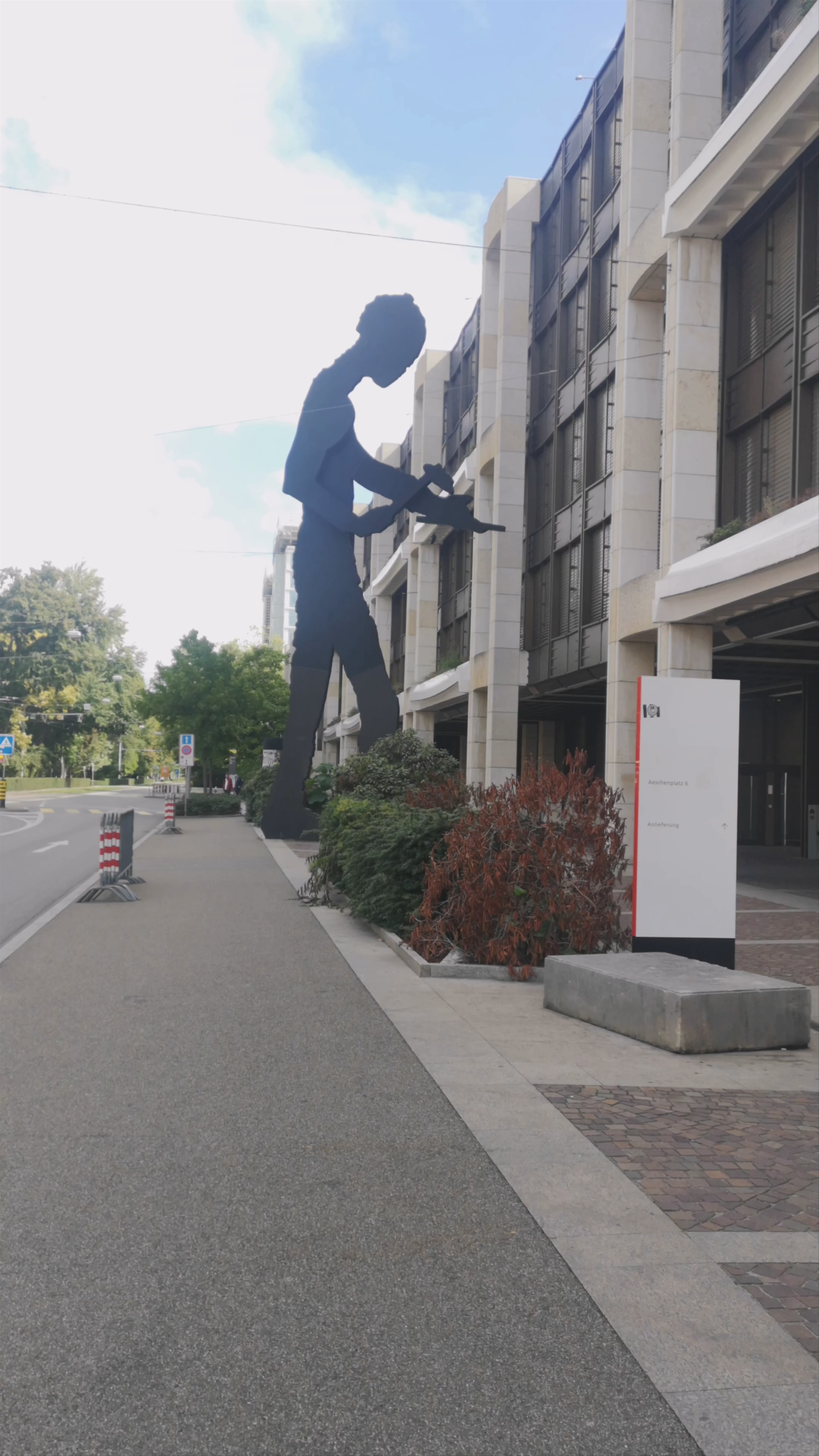 Hammering Man Sculpture at Aeschenplatz, Basel