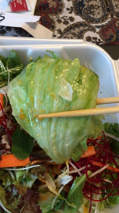 Samurai Sushi 2 - What's going on with this chunk of lettuce? - Sushi Bars Near Me - Hesperia, California