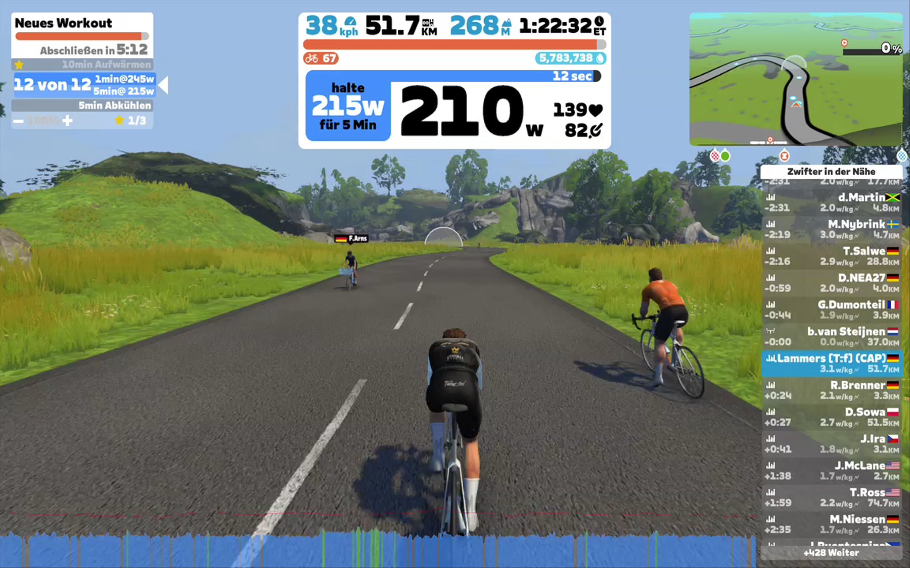 Zwift - Neues Workout in France