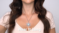 Larimar Snowflake Necklace Pendant in Sterling Silver - Elsa by Marahlago