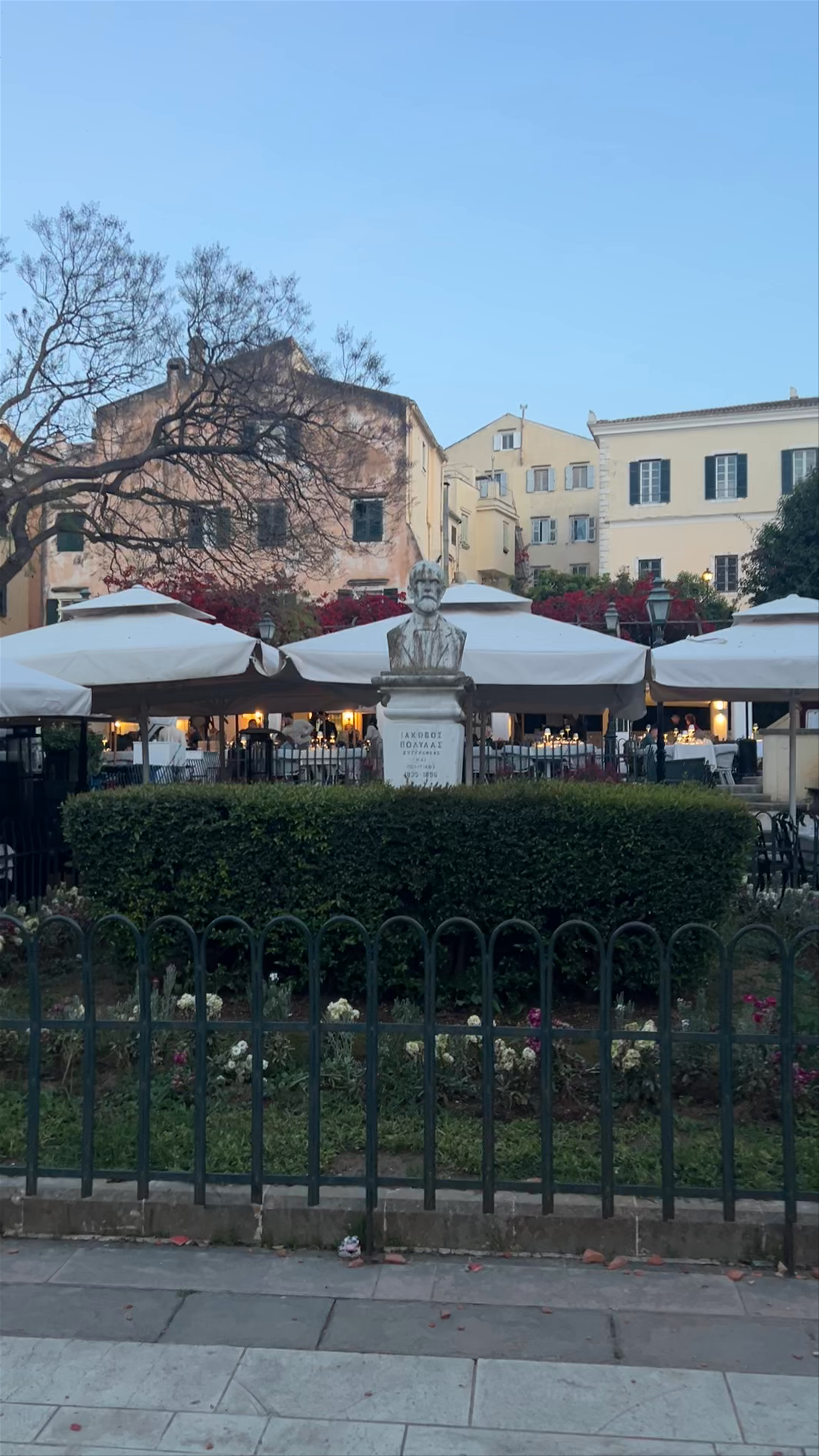 Evening Stroll at Dimarchiou Square, Kerkira, Corfu