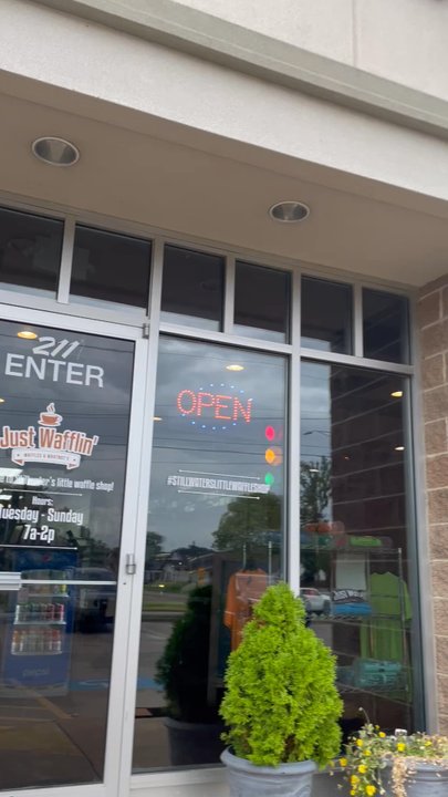 Just Wafflin - Front door 7am-2pm - Breakfast & Brunch Near Me - Stillwater, Oklahoma