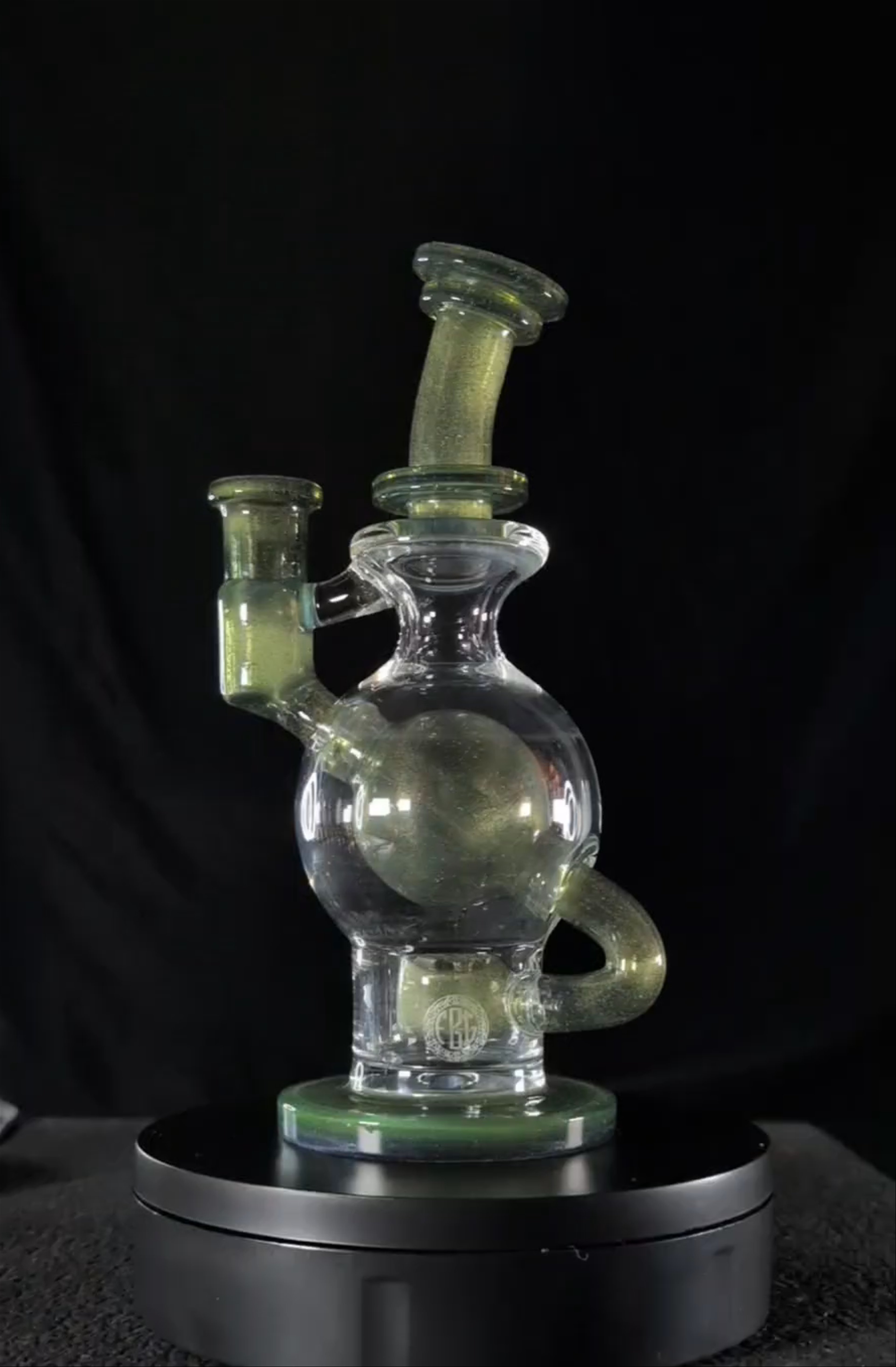 Preview pic of FATBOY GLASS BALL RIG YOSHI GREEN/BLUE