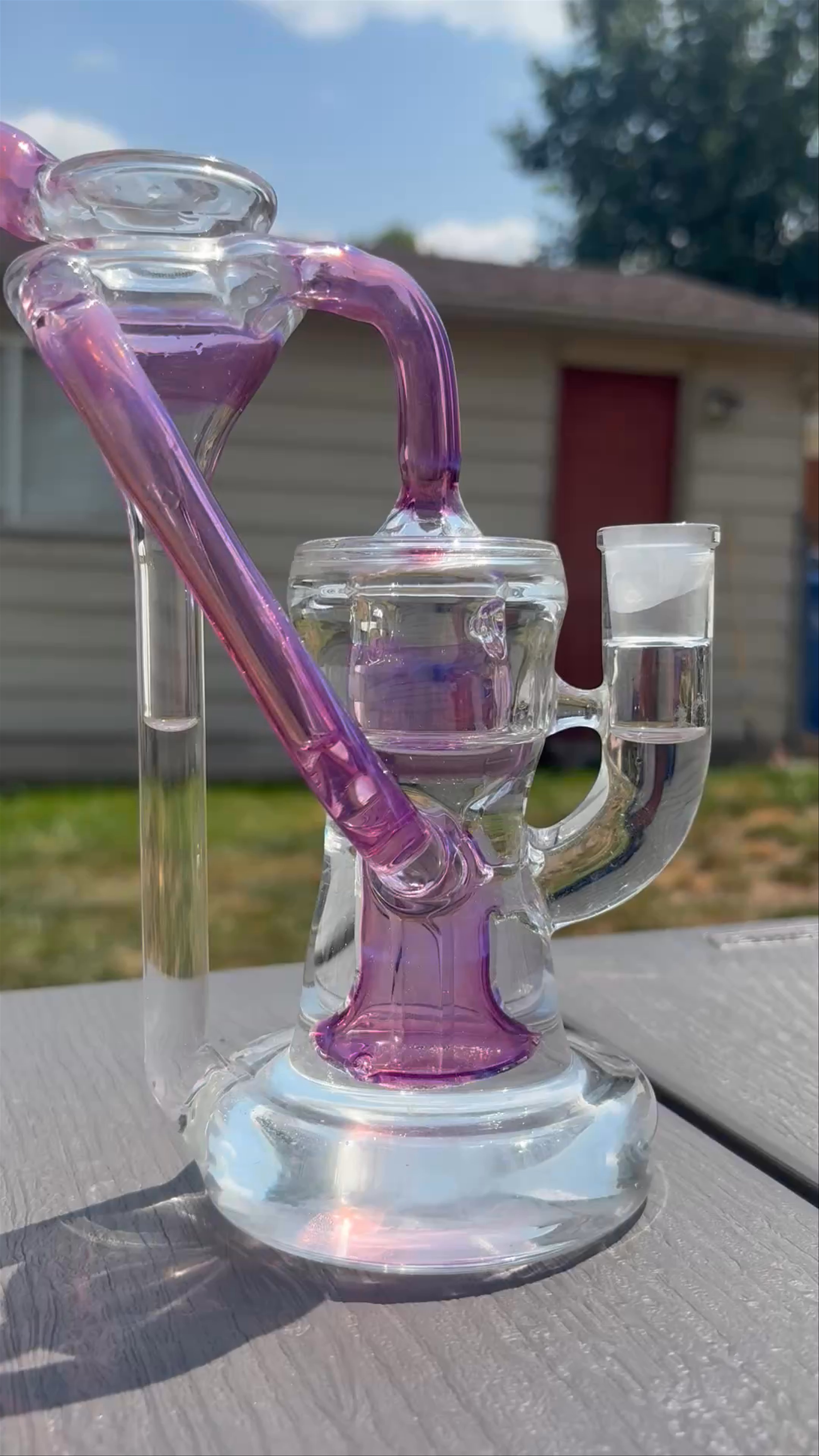 Preview pic of Clarkie Clark Glass Bell Cycler Rig (Joint Repaired)