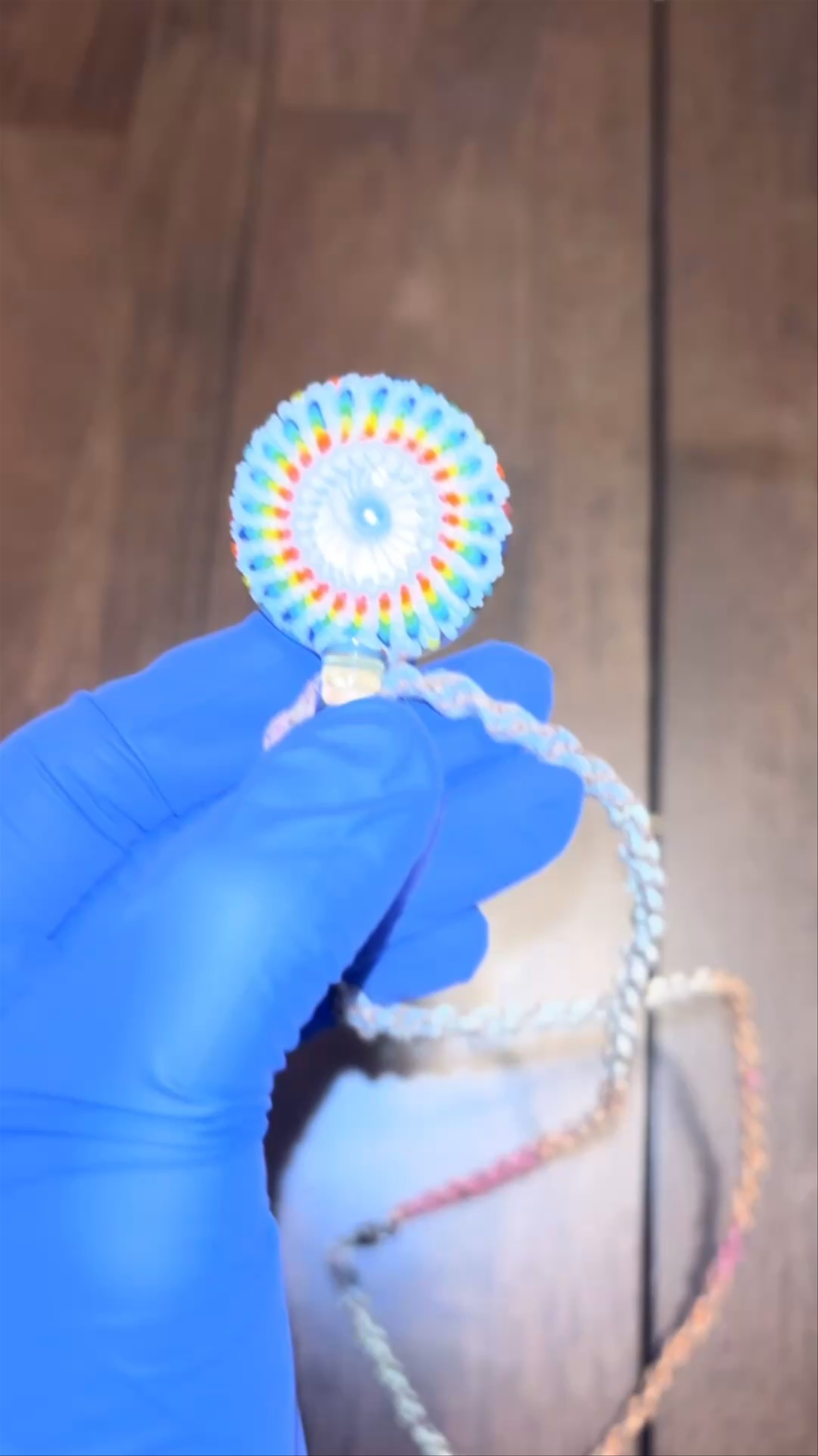 Preview pic of 2025 Steve H Glass Rainbow Burst Pendant