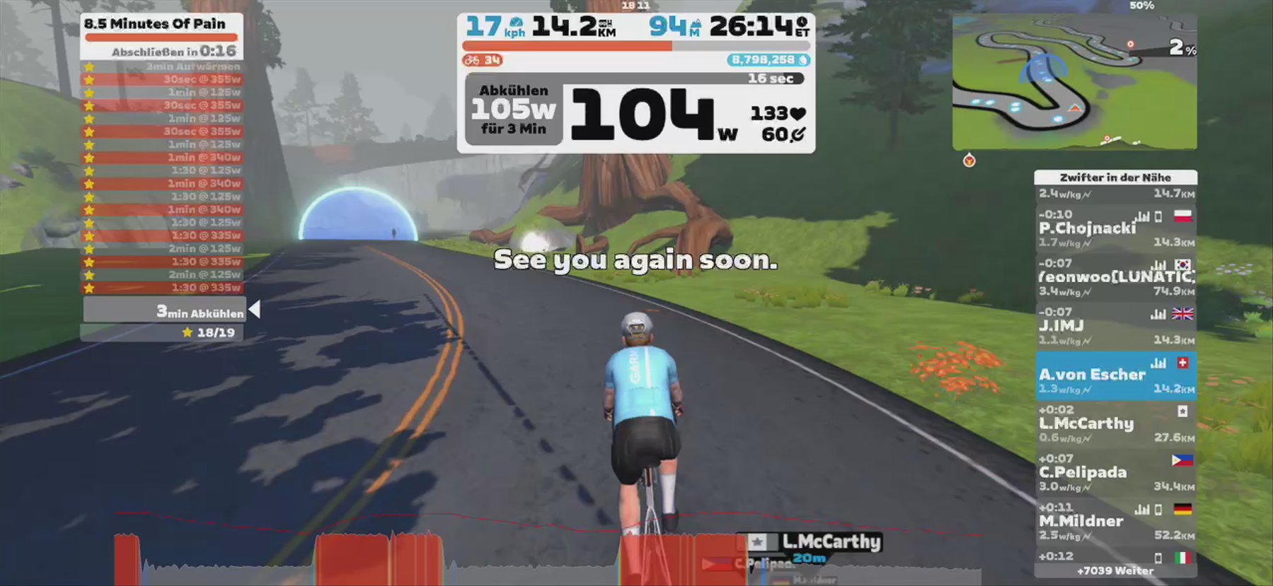 Zwift - Le Col - Training With Legends - Dame Sarah Storey - 8.5 Minutes Of Pain in Watopia
