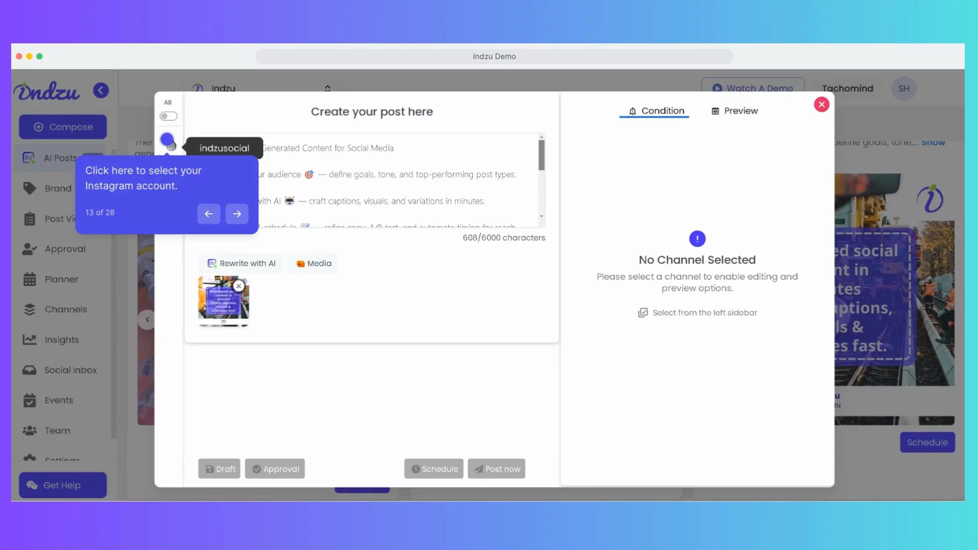 Indzu Social- Best AI Social Media Management image 1