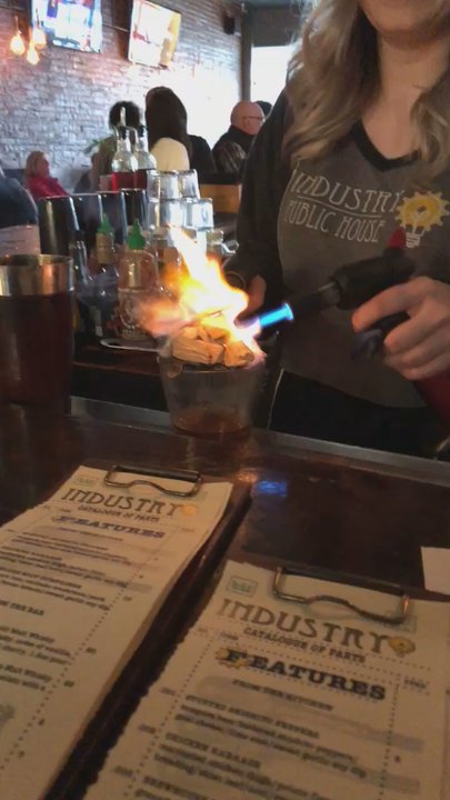 Industry Public House - Order the "Smoke Stack" - I promise you won't regret it! - New American Near Me - Pittsburgh, Pennsylvania