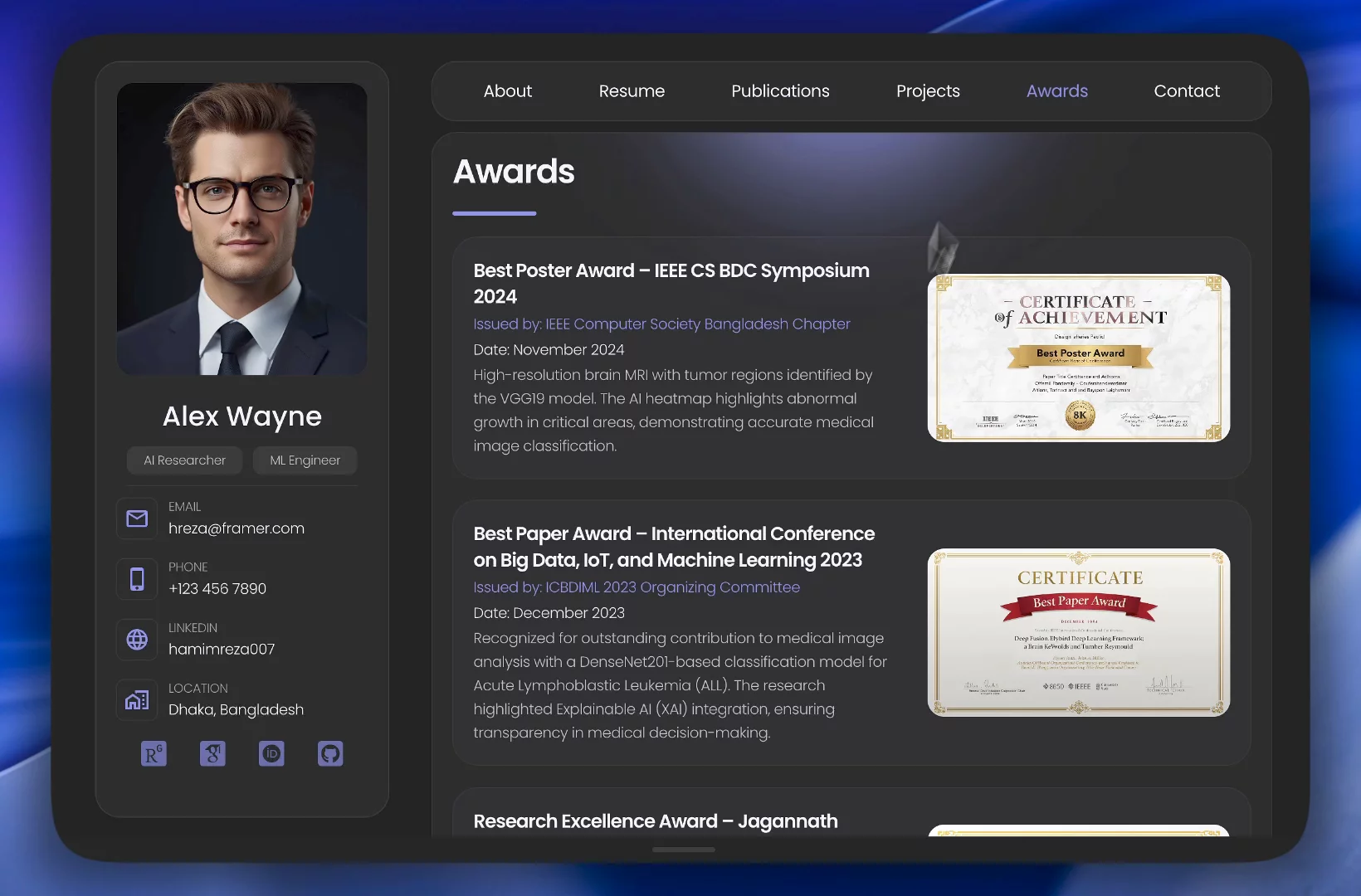 Meet Resumterics a sleek, modern CV @framer  template built specifically for researchers, professors, and data scientists.Check it: https://framer.link/5LyWX6HShowcase your publications, citations, h-index, and awards in a clean digital format that stands out. 📚✨Academic CVs deserve better than cluttered Word docs.