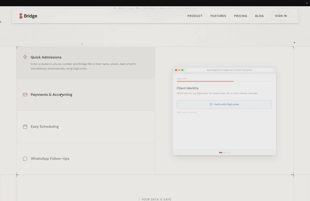 Bridge product preview