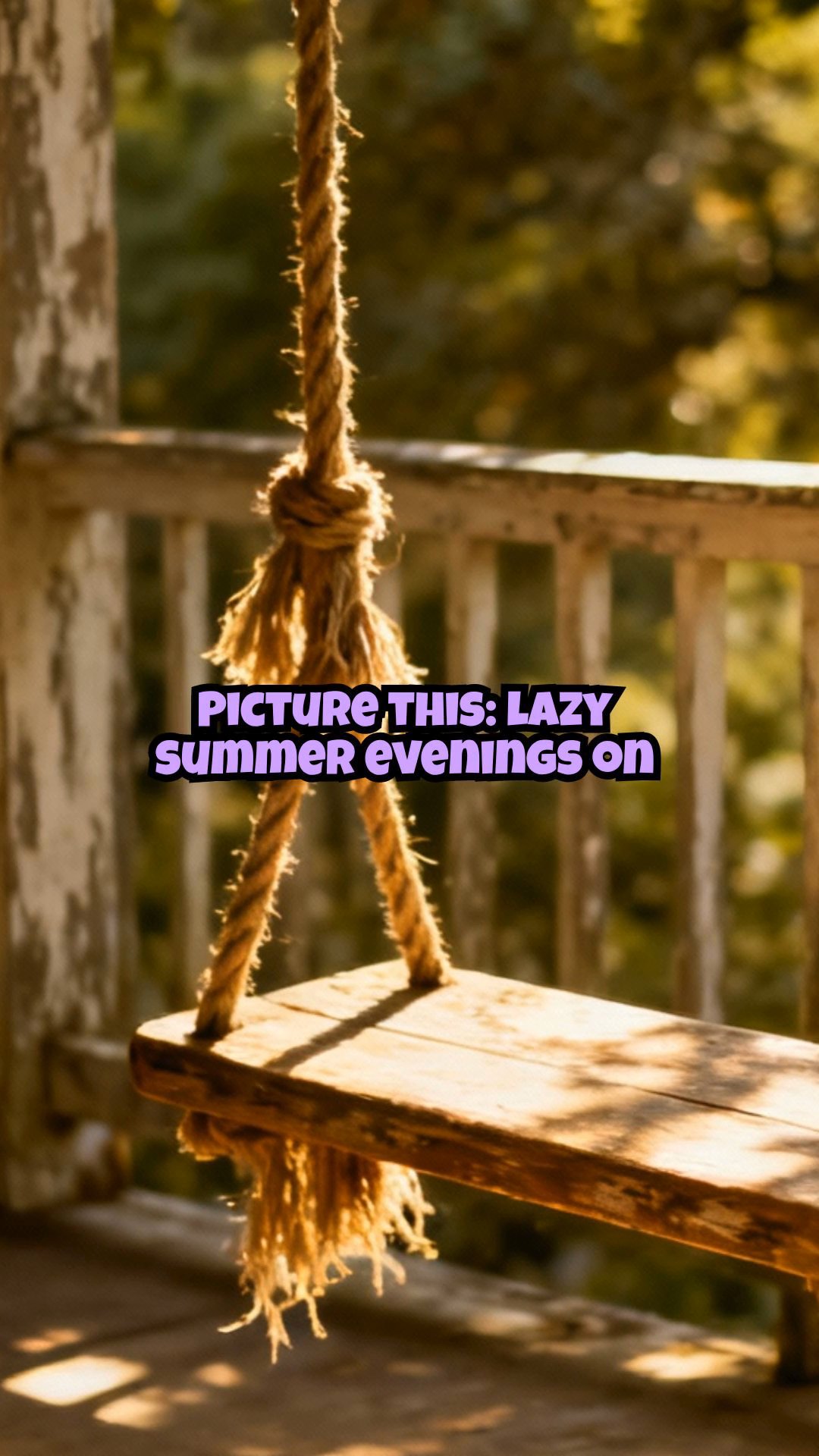 Earl's Porch Swing Fiasco: Rope Ruin and Rustic Repair