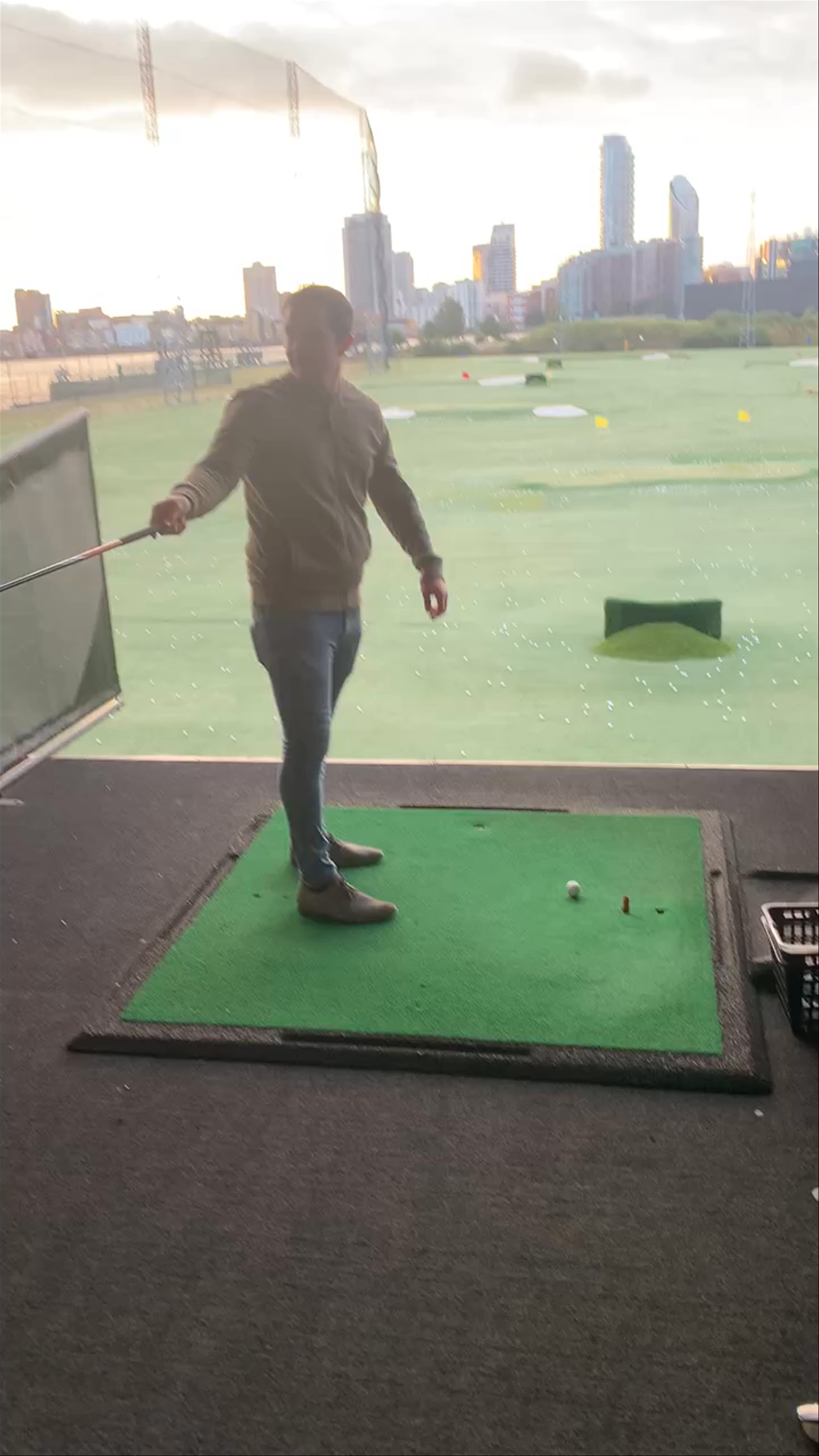 Golf Practice at Greenwich Peninsula Golf Range, London