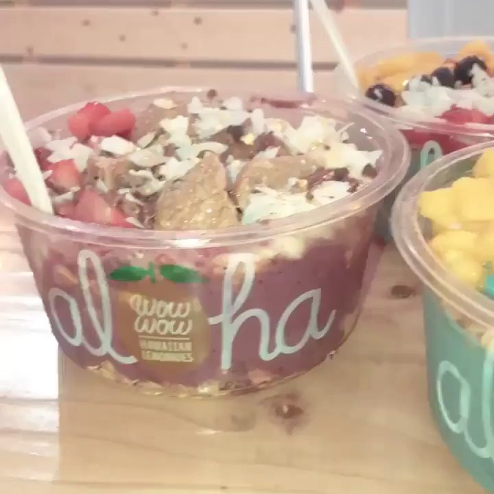 Wow Wow Hawaiian Lemonade - Ahwatukee - Two Blue Hawaii Bowls & a Cacao Energy Açaí Bowl with raw vegan cookie dough - Juice Bars & Smoothies Near Me - Phoenix, Arizona