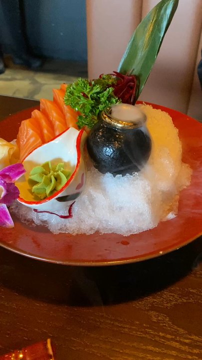 Ginza Sushi and Ramen - Steaming sashimi salmon - Ramen Near Me - Salem, Oregon