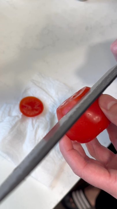 Stone's Touch Sharpening - It was easy to cut thin slices of tomatoes - Knife Sharpening Near Me - Castro Valley, California